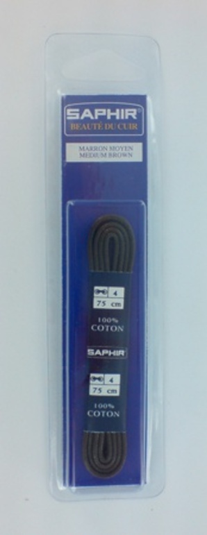 Thin Round Waxed Shoelaces Saphir