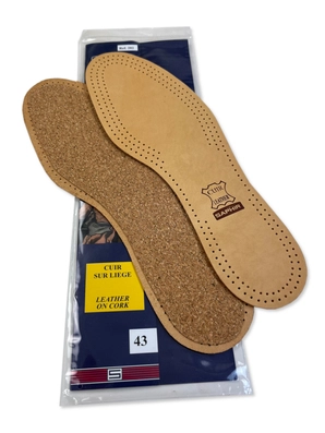 Leather on Cork Insoles SAPHIR